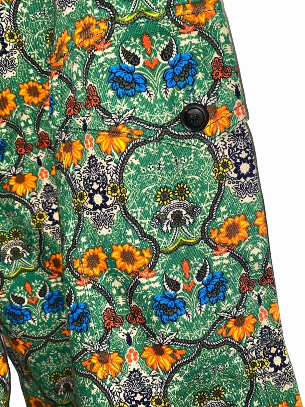 Miu Miu Runway Collection Colorful 70s Floral-Print Wide-Leg Pants, Stunning - Picture 6 of 13